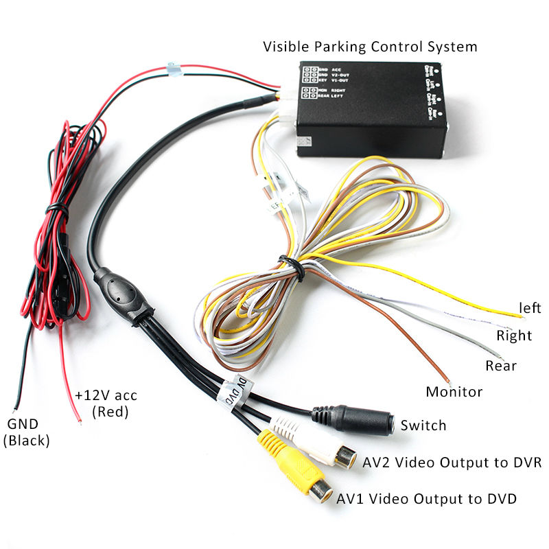  4 channel car  camera control box  XY-3028